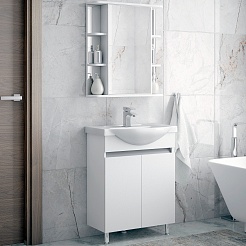 Corozo Мебель для ванной Джуно 55 New белая – фотография-1